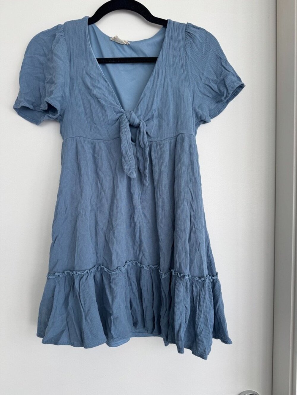 Altar'd State Blue Babydoll Mini Dress